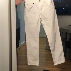 7 for all mankind men’s white SKINNY jeans